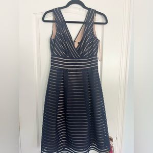 Navy striped dress